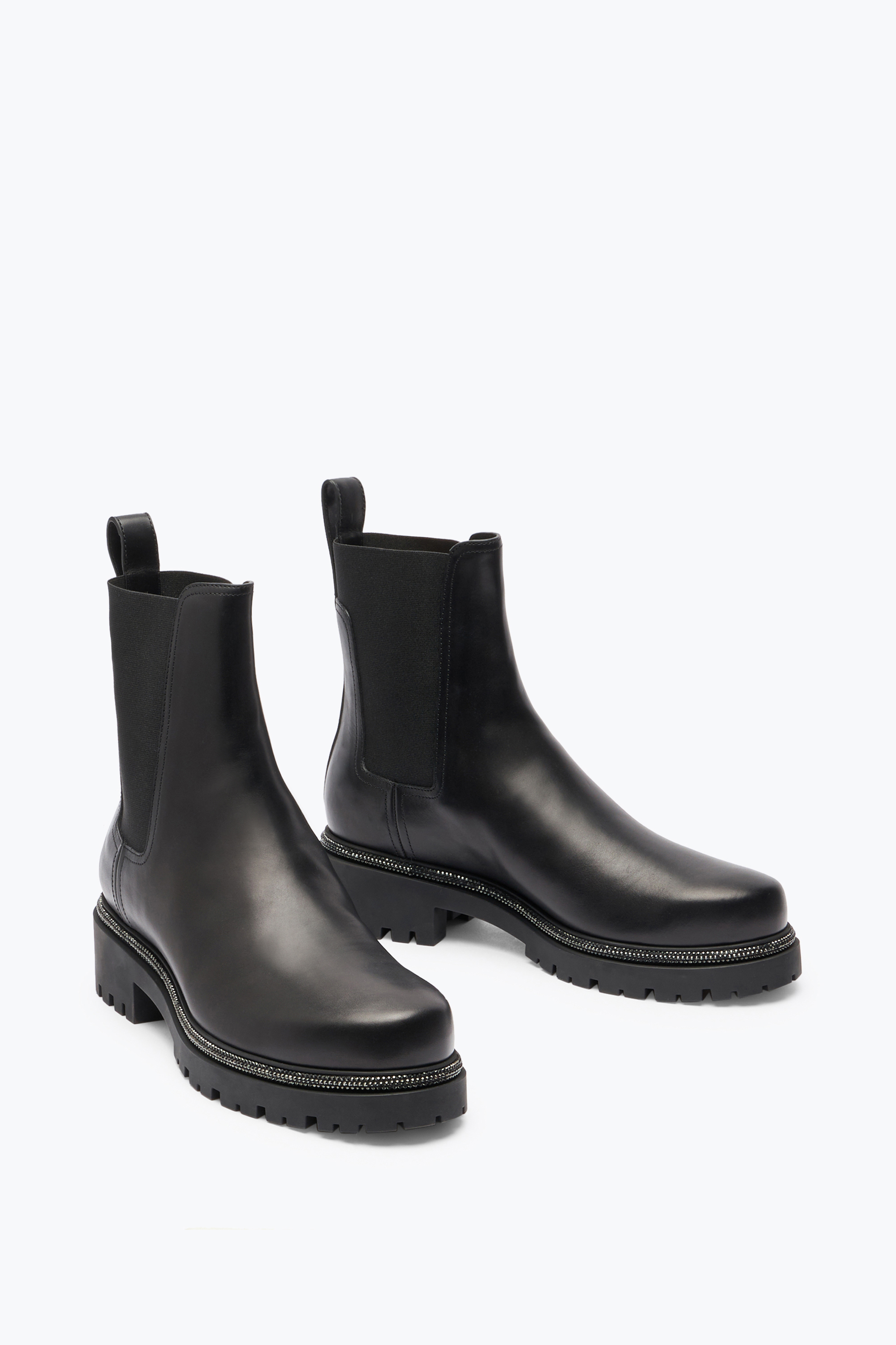  Ren&eacute; Caovilla Ren&eacute; Caovilla Schwarze Lederstiefelette Bika Frau  Schwarze 