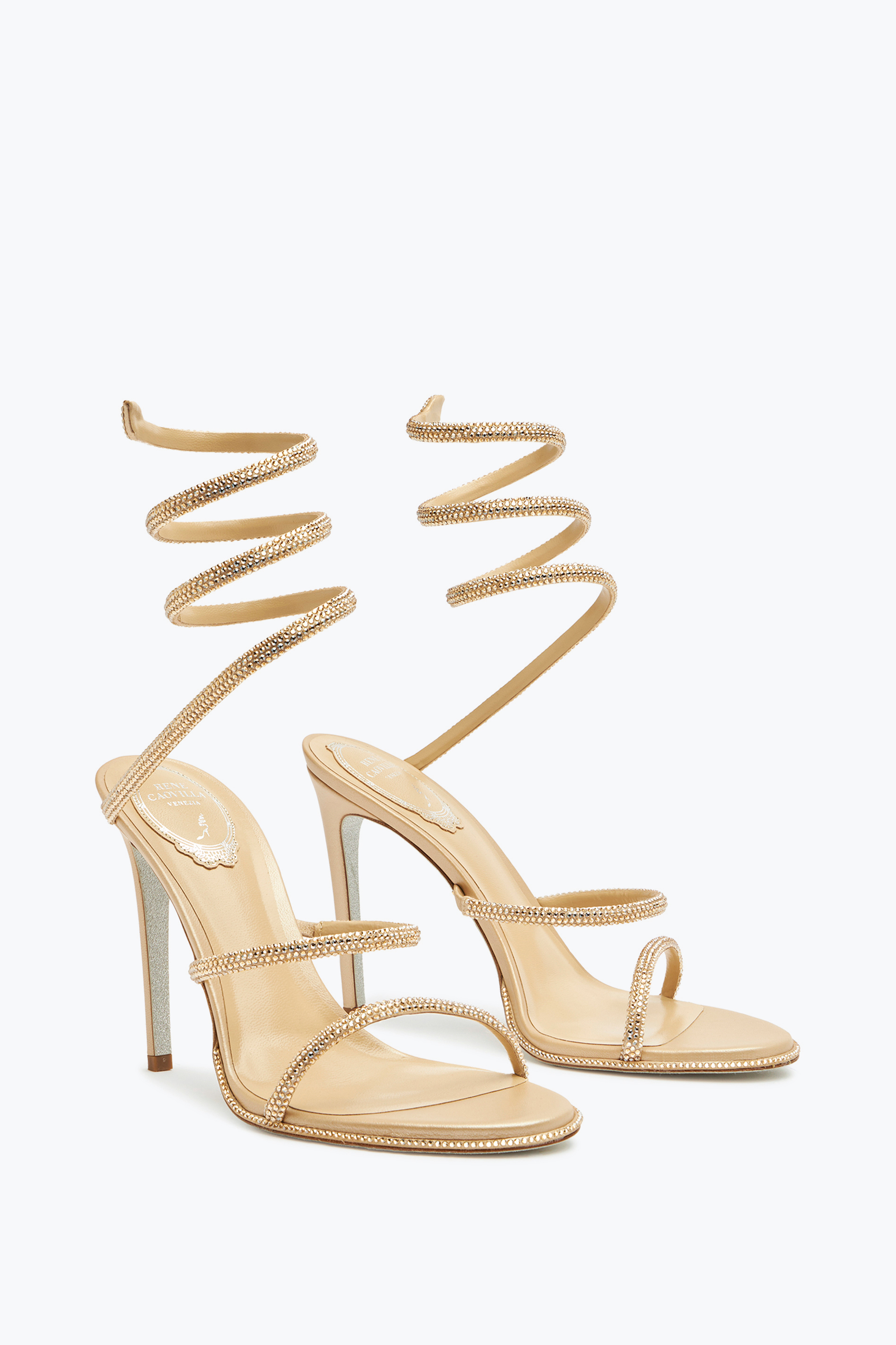  Ren&eacute; Caovilla Ren&eacute; Caovilla Abendsandalette Mit Hohem Absatz Cleo Frau  Beige 