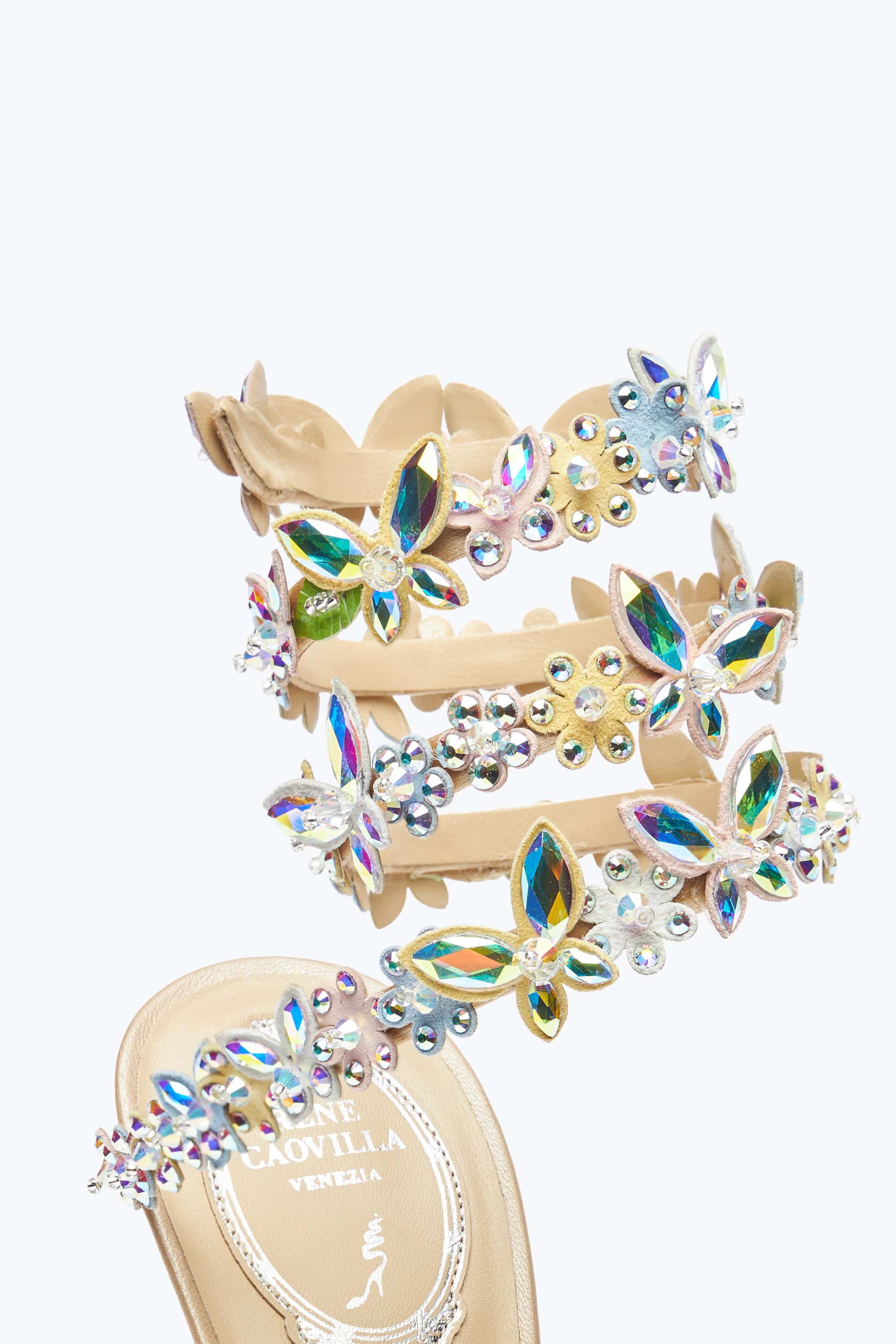 René Caovilla Flat Sandal Rene Caovilla Woman Color Pink In Multi