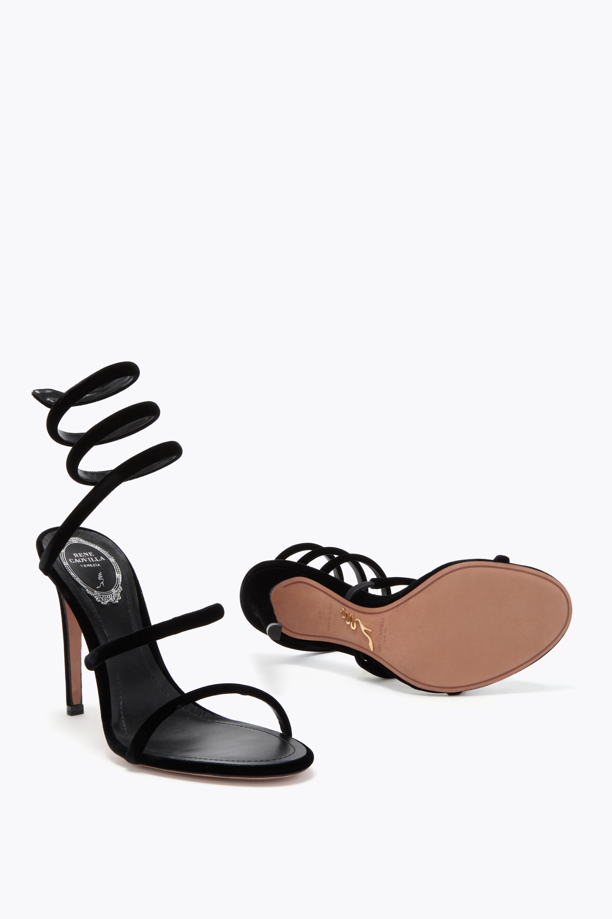 René Caovilla Flat Sandals Rene Caovilla Woman Color Black In Multi