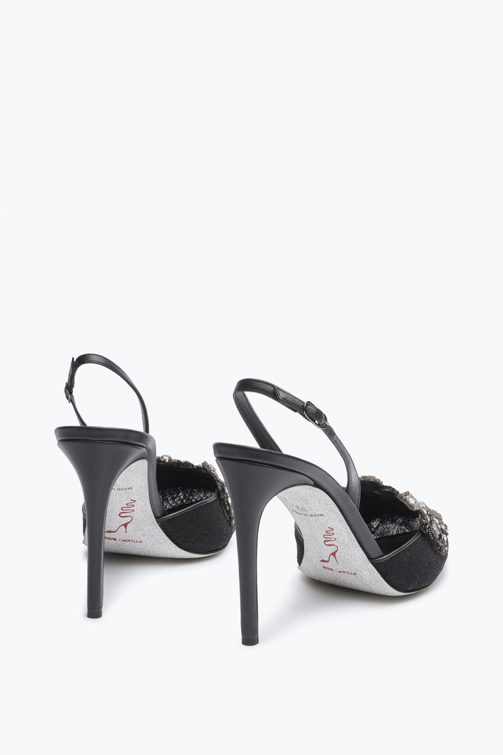  Ren&eacute; Caovilla Ren&eacute; Caovilla Slingpumps Mit Hohem Absatz Veneziana Frau  Schwarze 