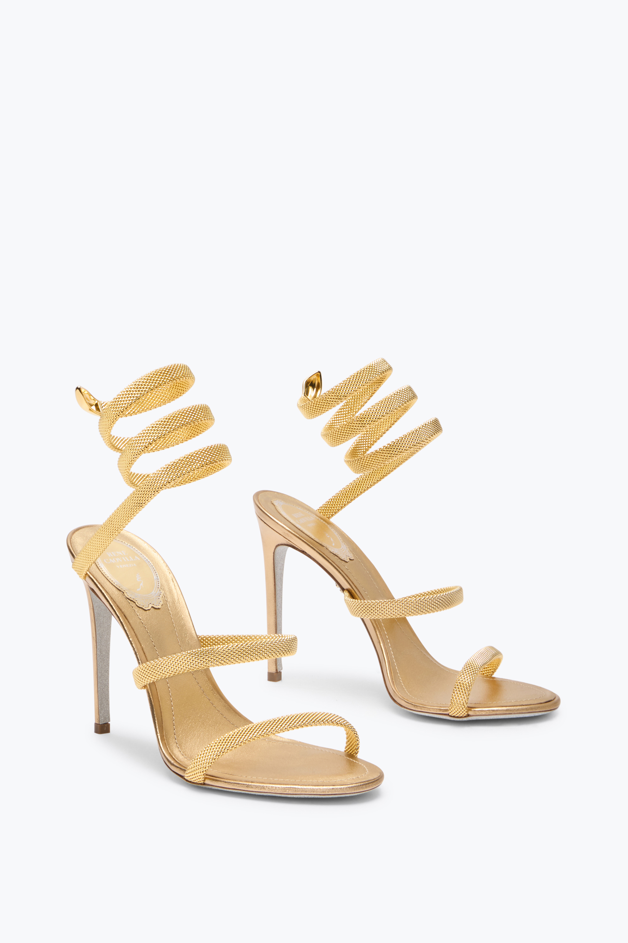  Ren&eacute; Caovilla Ren&eacute; Caovilla Trigold Cleo Sandale Gold 105 Frau  Gold 