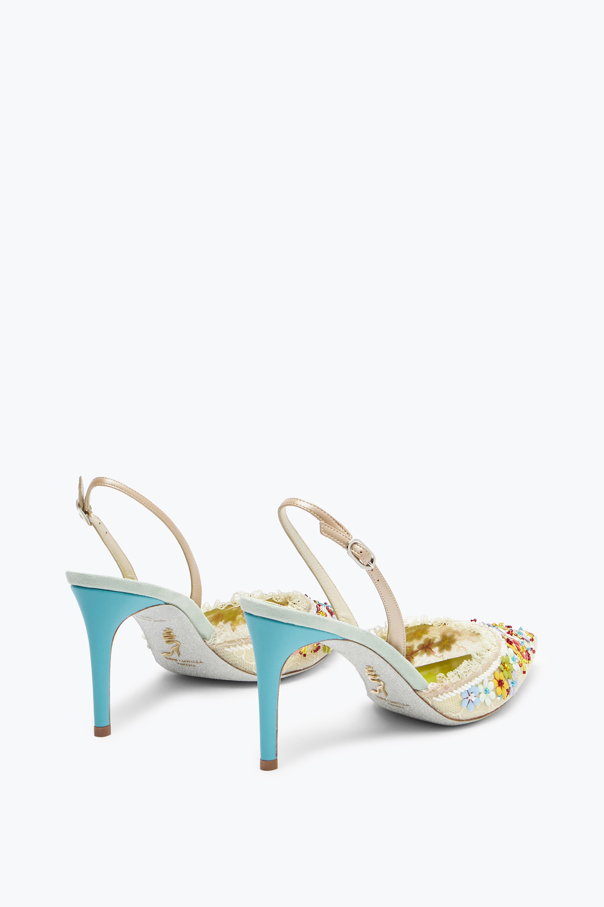  Ren&eacute; Caovilla Ren&eacute; Caovilla Bloom Slingback 80 Frau  Mehrfarbig 