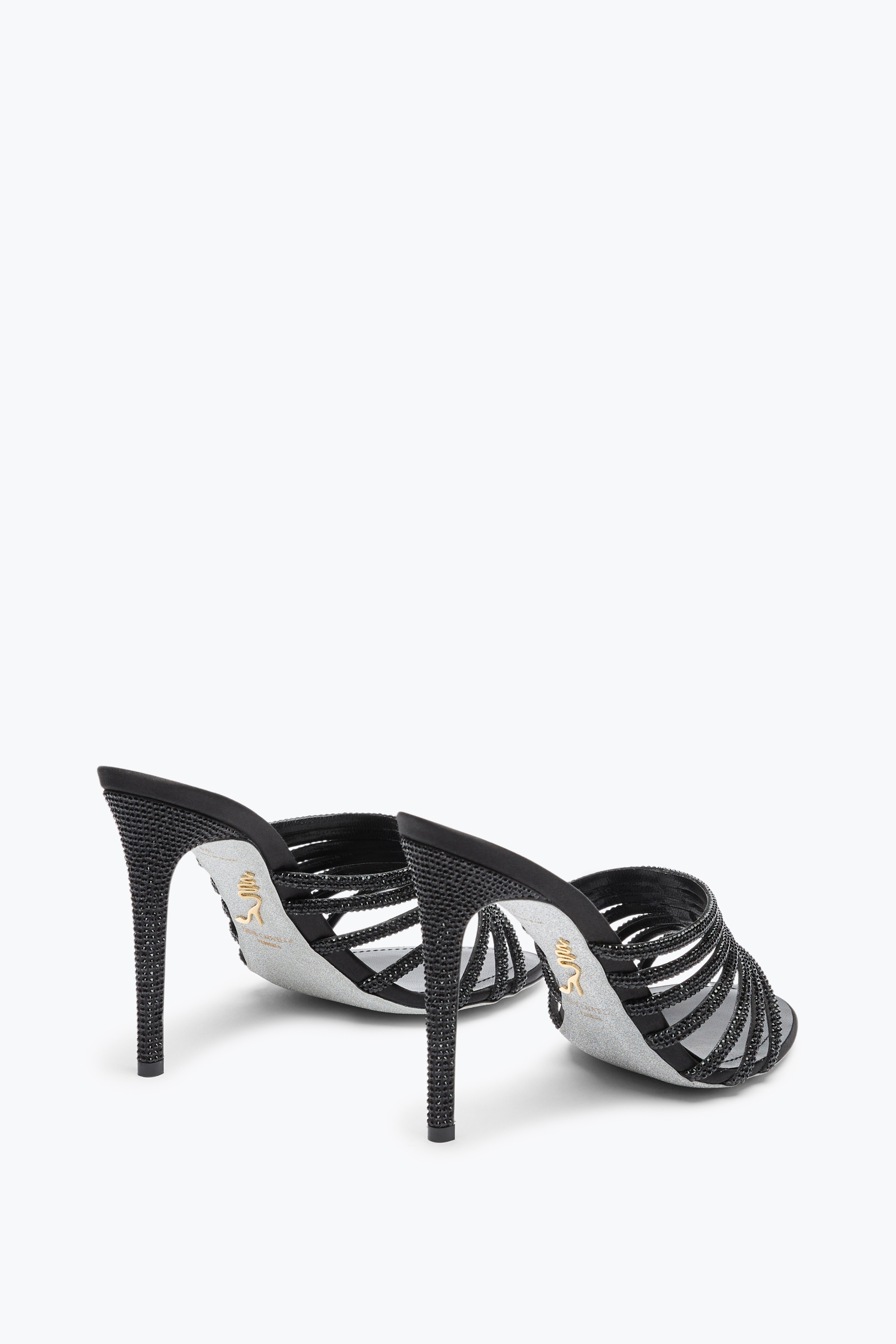  Ren&eacute; Caovilla Ren&eacute; Caovilla Full Trim Mule In Schwarz 105 Frau  Schwarze 