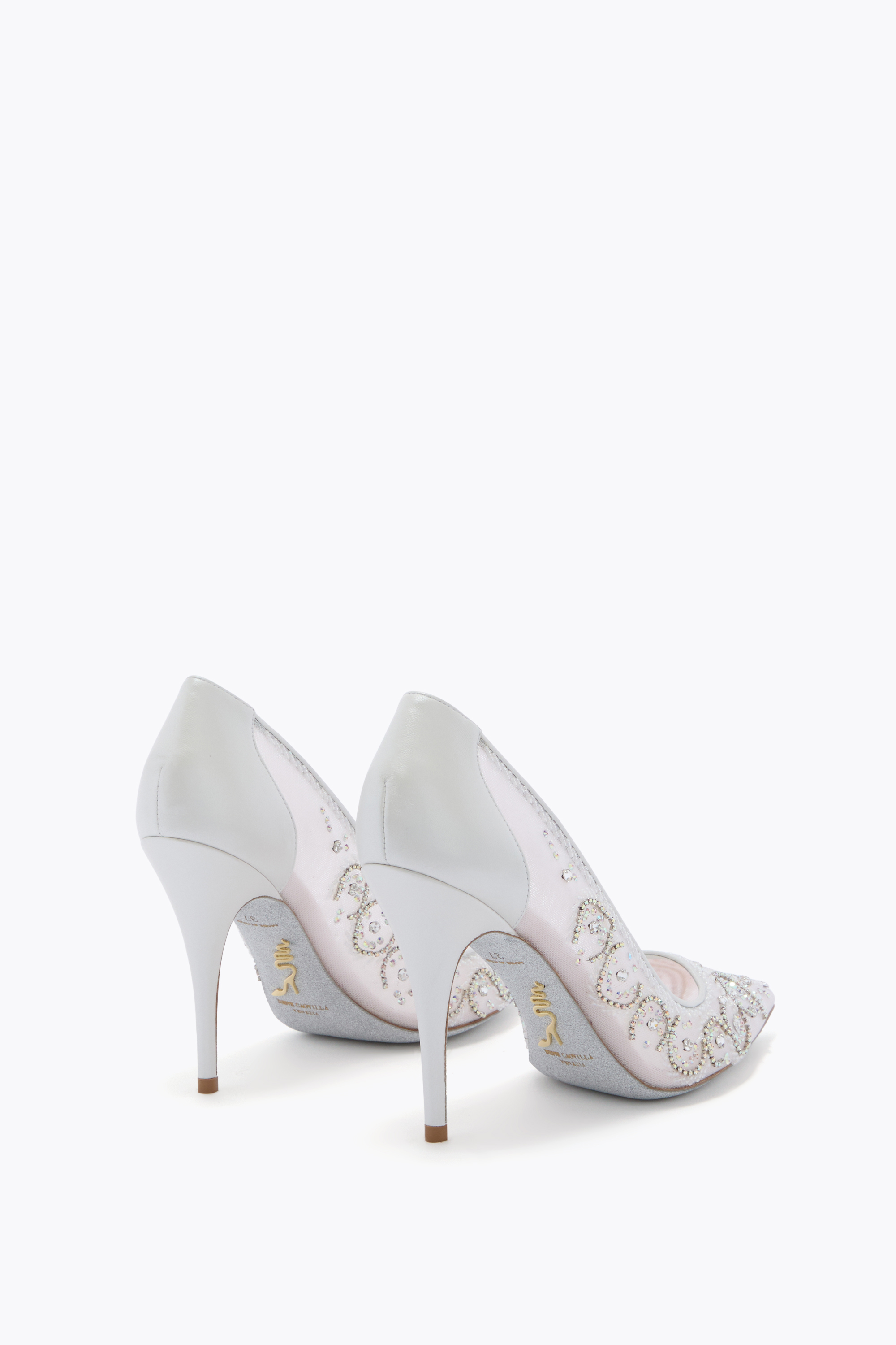  Ren&eacute; Caovilla Ren&eacute; Caovilla Jahanara Pump 100 In Weiss Frau  Weiss 